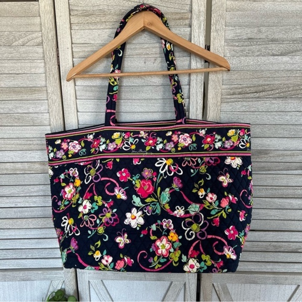 Vera Bradley "Ribbons" Retired Floral Grand Tote Bag - Multicolor - Picture 7 of 13